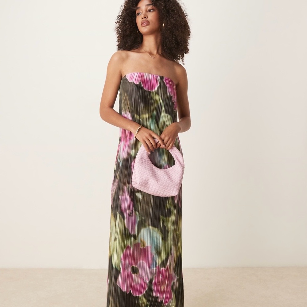 ASOS Floral Maxi Dress - Pink and Green